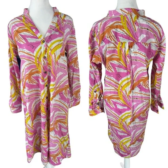 Vera for Anthropologie Spring Dress Maximalist Oversized Artsy Abstract 1990s XS - Picture 3 of 16
